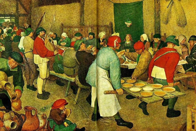 Pieter Bruegel flamlandskt bondbrollop, Sweden oil painting art
